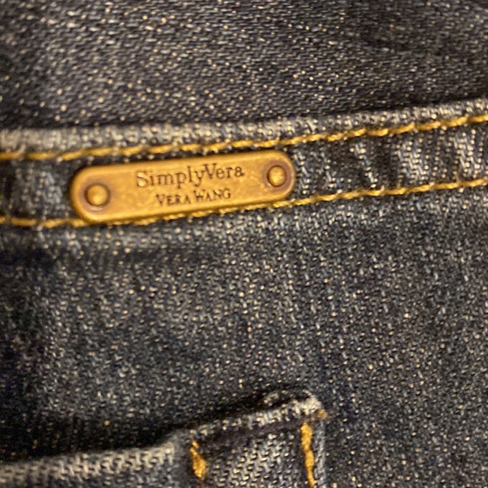 Simply Vera Wang Zipper Pocket Denim Blue Jeans - Picture 7 of 10
